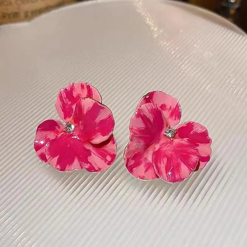 Sky Blue Sweet Flower Earrings - Lyonkusol