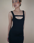 Black Matrix - Cut Out Maxi Dress - Lyonkusol