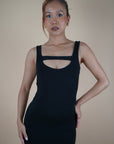 Black Matrix - Cut Out Maxi Dress - Lyonkusol