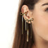 Gold Long Ribbon Elegant Earrings - Lyonkusol