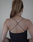 Dark Brown Good Girl Gone Bad - Strappy Cross Back Maxi Dress - Lyonkusol