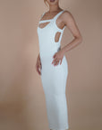 White Matrix - Cut Out Maxi Dress - Lyonkusol