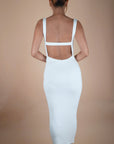 White Matrix - Cut Out Maxi Dress - Lyonkusol