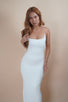 White Good Girl Gone Bad - Strappy Cross Back Maxi Dress - Lyonkusol