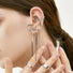 Silver Long Ribbon Elegant Earrings - Lyonkusol