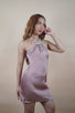 Petal Pink Candy Diamond Ribbon Shoulder Strap Mini Dress. - Lyonkusol