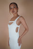 White Matrix - Cut Out Maxi Dress - Lyonkusol