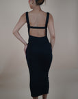 Black Matrix - Cut Out Maxi Dress - Lyonkusol