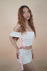 Strawberry & Cream Set Knitted Crochet Pink Ribbon Top And Skirt - Lyonkusol