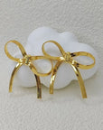 Gold Long Ribbon Elegant Earrings - Lyonkusol