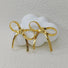 Gold Short Ribbon Elegant Earrings - Lyonkusol