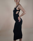 Black Matrix - Cut Out Maxi Dress - Lyonkusol