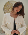 White Tweed Jacket - Lyonkusol