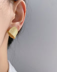 Gold Elegant Geometric Earrings - Lyonkusol