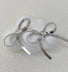 Silver Short Ribbon Elegant Earrings - Lyonkusol